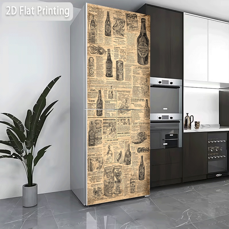 Collectible Vintage Newspapers - Stiker Kulkas, Stiker Kulkas/Pencuci Piring, Desain