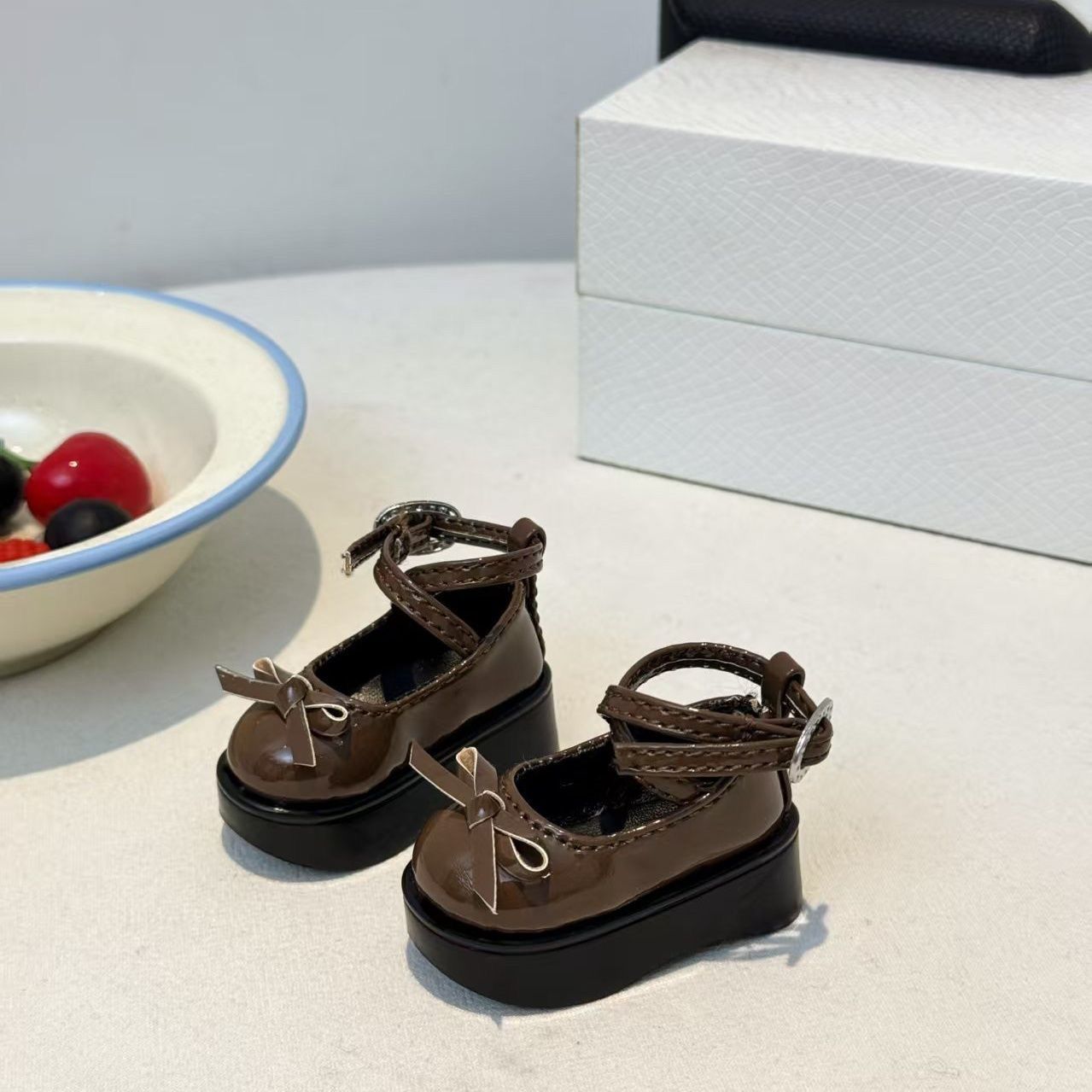 Sepatu Boneka Platform Cokelat - Vintage Collectible Accessories ulasan dan harga