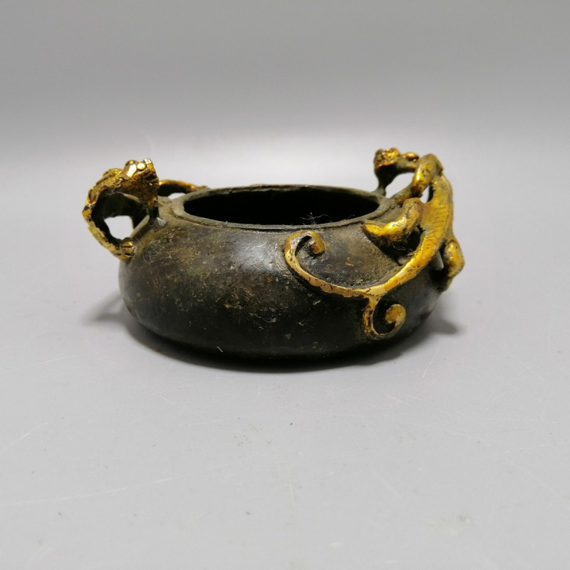 Ornamen Antik Kaca Naga Kuning - Vintage Collectible Ashtrays ulasan dan harga