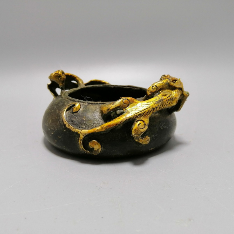 Ornamen Antik Kaca Naga Kuning - Vintage Collectible Ashtrays ulasan dan harga