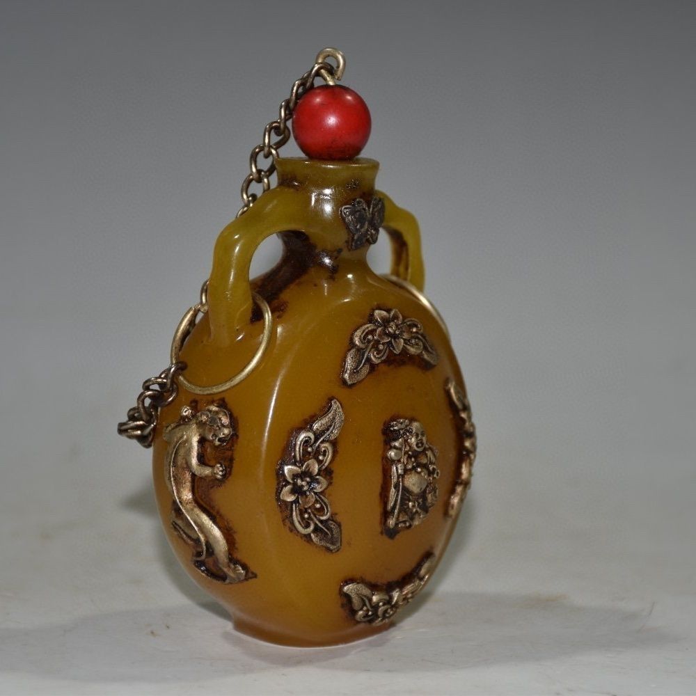 Ornamen Botol Tembakau Amber U - Vintage Collectible Bottles ulasan dan harga