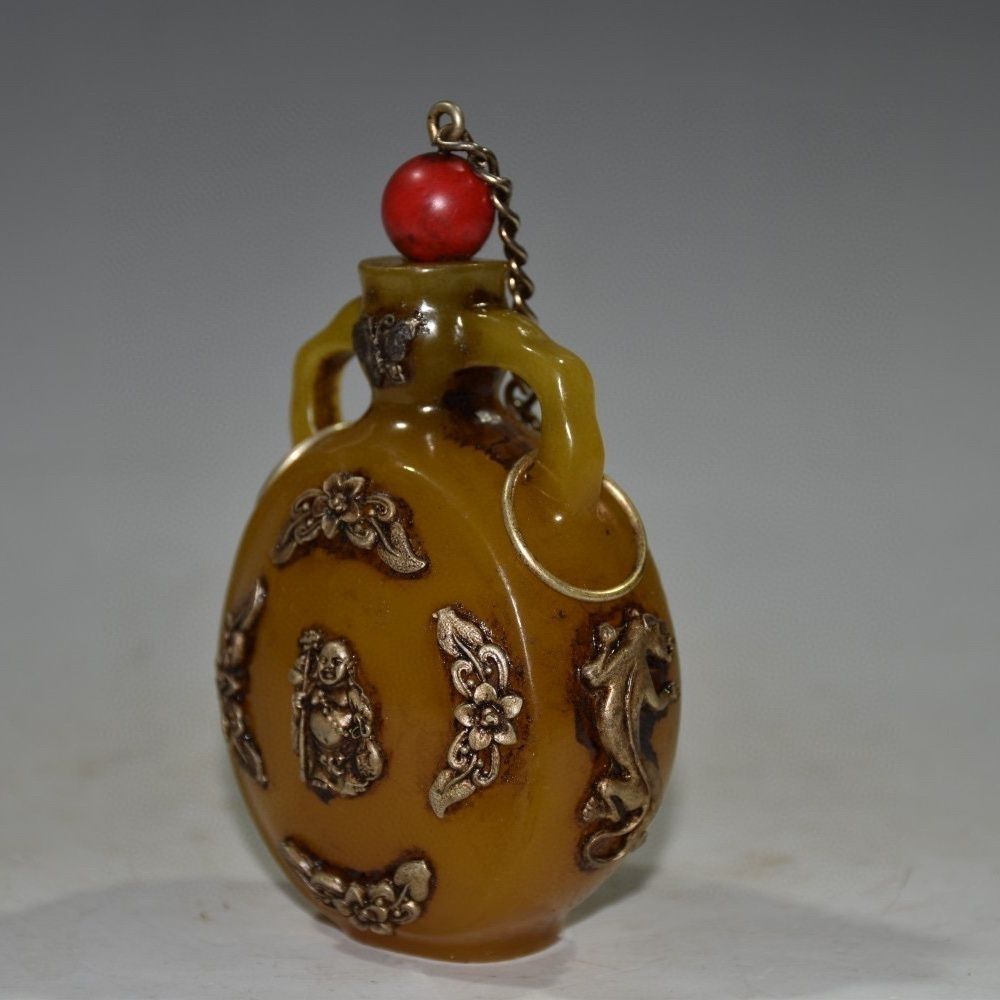 Ornamen Botol Tembakau Amber U - Vintage Collectible Bottles ulasan dan harga